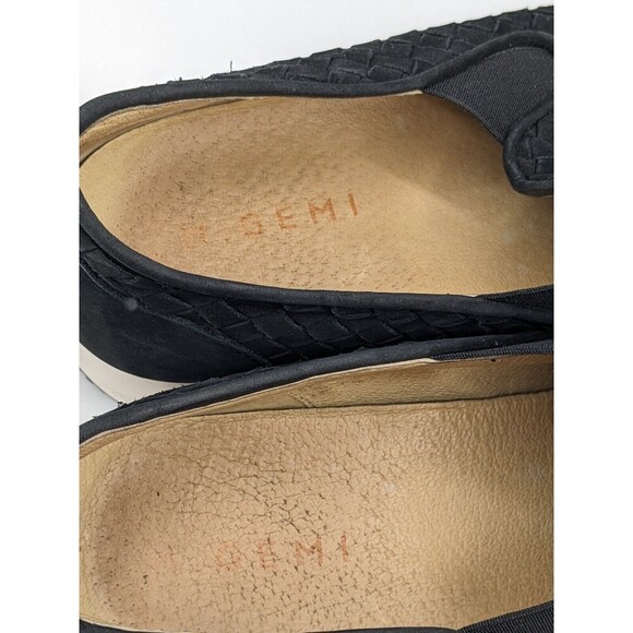 M GEMI The Cerchio Woven Leather Slip On Shoes Black Size 41 Italy Size 9.5 - Picture 9 of 10
